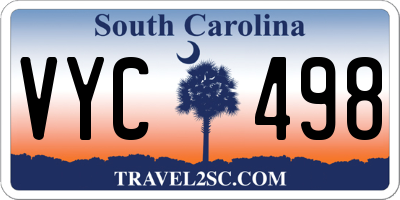 SC license plate VYC498