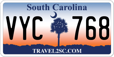 SC license plate VYC768