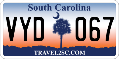 SC license plate VYD067