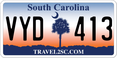SC license plate VYD413