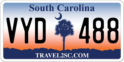 SC license plate VYD488