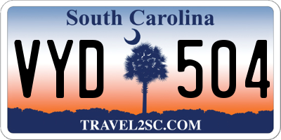 SC license plate VYD504