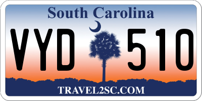 SC license plate VYD510