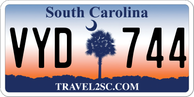 SC license plate VYD744