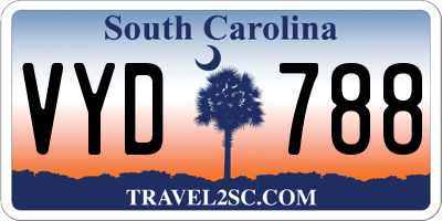 SC license plate VYD788