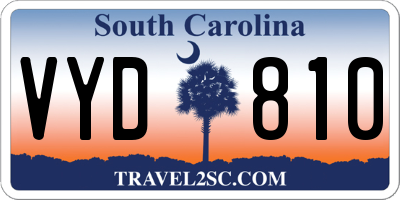 SC license plate VYD810