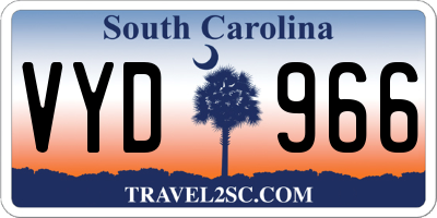 SC license plate VYD966