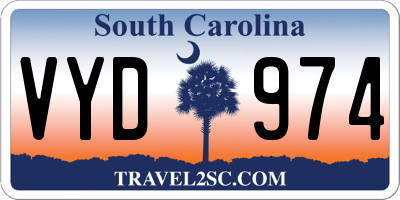 SC license plate VYD974