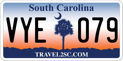 SC license plate VYE079