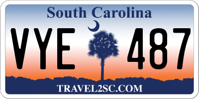 SC license plate VYE487