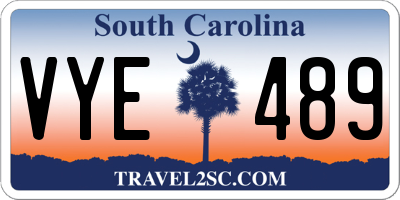 SC license plate VYE489