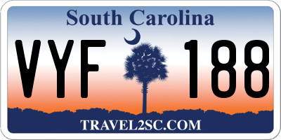 SC license plate VYF188
