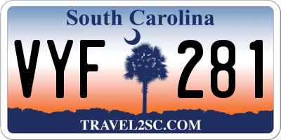 SC license plate VYF281