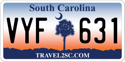 SC license plate VYF631