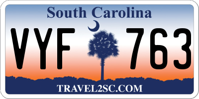 SC license plate VYF763