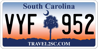 SC license plate VYF952