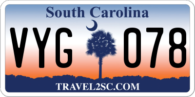 SC license plate VYG078