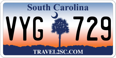 SC license plate VYG729
