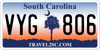 SC license plate VYG806