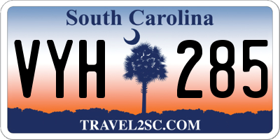 SC license plate VYH285