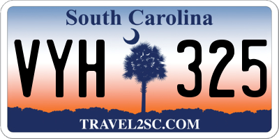 SC license plate VYH325