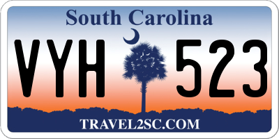 SC license plate VYH523