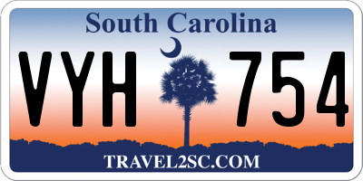SC license plate VYH754