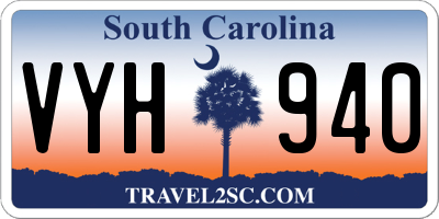 SC license plate VYH940