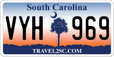 SC license plate VYH969
