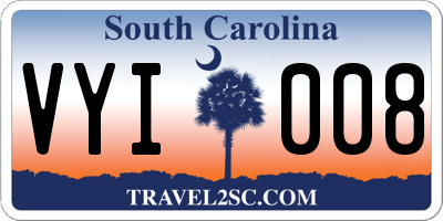 SC license plate VYI008