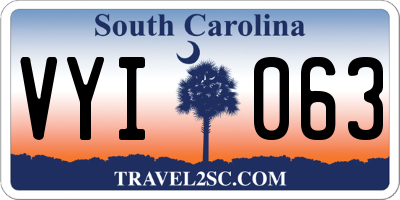 SC license plate VYI063