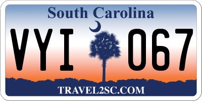 SC license plate VYI067