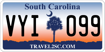 SC license plate VYI099