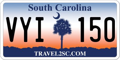 SC license plate VYI150