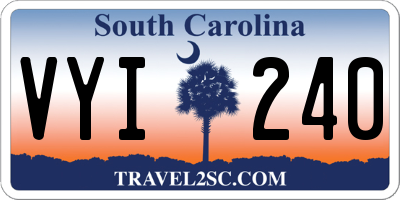 SC license plate VYI240