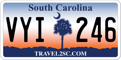SC license plate VYI246