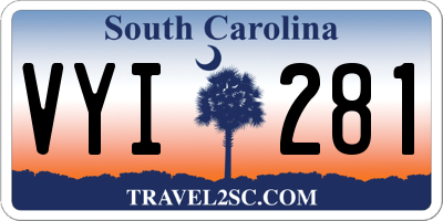 SC license plate VYI281