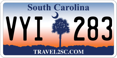 SC license plate VYI283