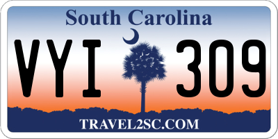 SC license plate VYI309