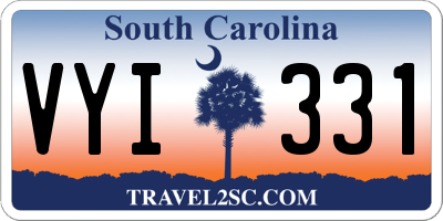 SC license plate VYI331