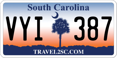 SC license plate VYI387