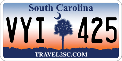 SC license plate VYI425