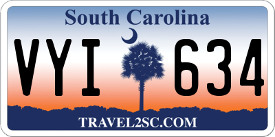 SC license plate VYI634