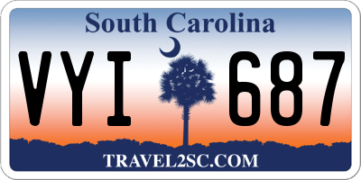 SC license plate VYI687