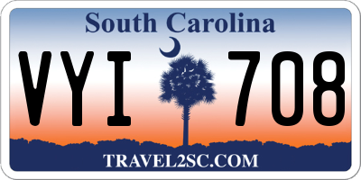 SC license plate VYI708