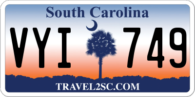 SC license plate VYI749