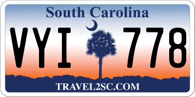 SC license plate VYI778