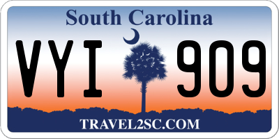 SC license plate VYI909