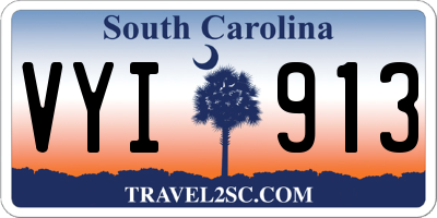 SC license plate VYI913