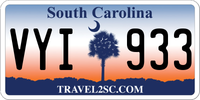 SC license plate VYI933